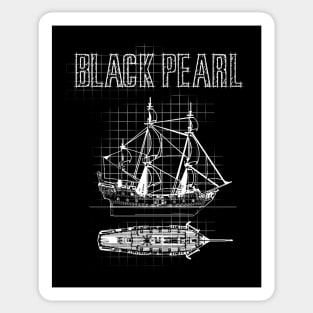 Black Pearl Blueprint Sticker